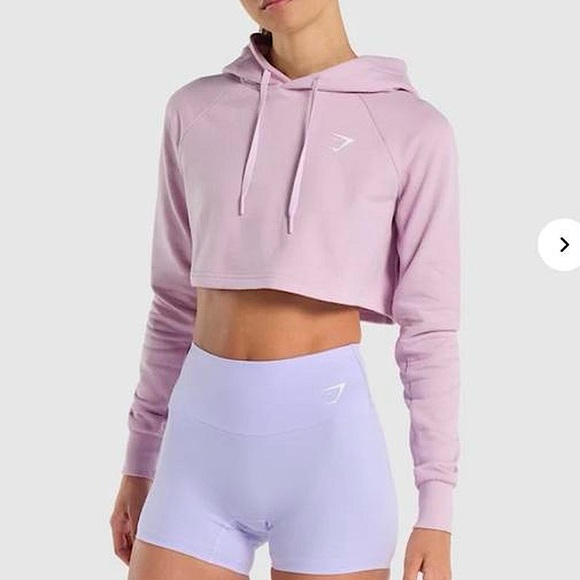 Gymshark Tops - Gymshark Training Cropped Hoodie - Light Pink